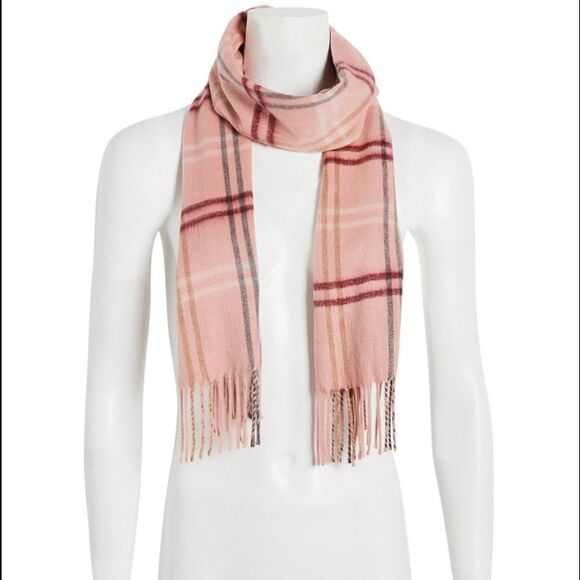 Steve Madden Grid-Pattern Muffler Scarf Made In Italy,  Color: Jros - Picture 1 of 5